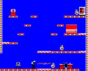Impossible Mission for BBC Micro - Whoah, that's close! Don't get zapped here.