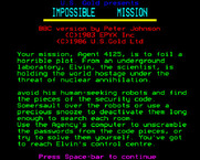 Impossible Mission for BBC Micro - The story so far...