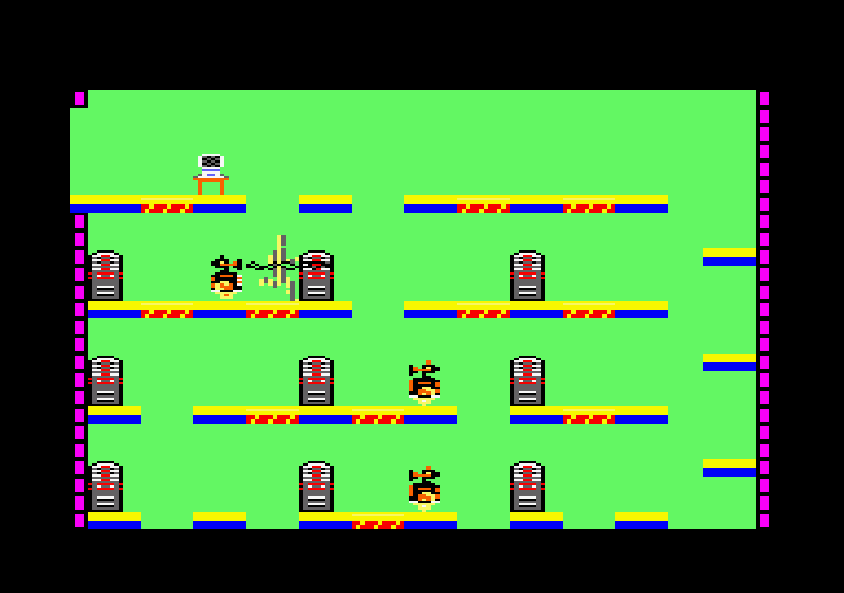 Impossible Mission Amstrad CPC Screenshot: Zapped again!