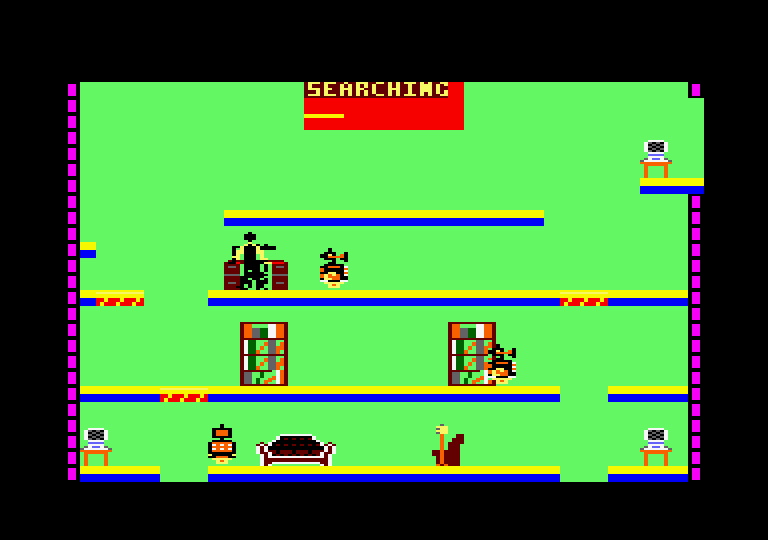 Impossible Mission Amstrad CPC Screenshot: Searching some more...