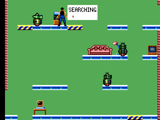 Impossible Mission Sega Master System Screenshot: Searching...