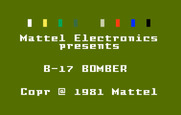 B-17 Bomber for Intellivision - Title screen.