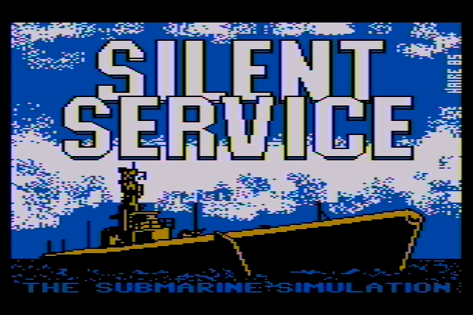 Silent Service Atari 8-bit Screenshot: Title screen.