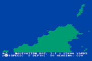 Silent Service for Atari 8-bit - Navigation map.