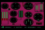 Silent Service for Atari 8-bit - The guages screen.