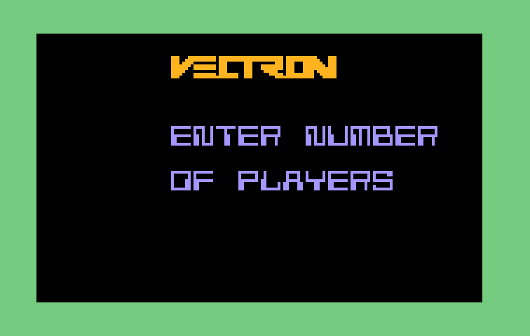 Vectron Intellivision Screenshot: Enter the number of players...