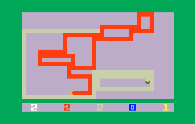 Snafu Intellivision Screenshot: Two players down, two to go...