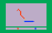 Snafu for Intellivision - One of the bite games; bite your opponents tail to reduce their snake size!