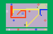 Snafu for Intellivision - The red and yellow player are on a collision course!