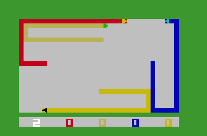 Snafu Mattel Aquarius Screenshot: Game start.