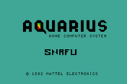 Snafu for Mattel Aquarius - Title screen.