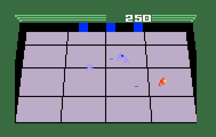 TRON: Deadly Discs Intellivision Screenshot: Don't get hit by the deadly discs!