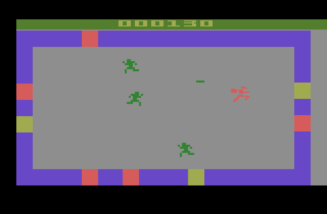 TRON: Deadly Discs Atari 2600 Screenshot: Three more fighters appear...be careful!