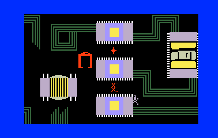 TRON: Maze-A-Tron Intellivision Screenshot: How do I get past these obstacles?