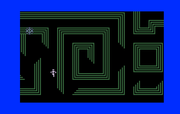 TRON: Maze-A-Tron Intellivision Screenshot: Trying not to run into a dead end here...