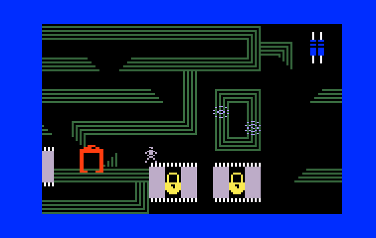 TRON: Maze-A-Tron Intellivision Screenshot: Running through the maze...