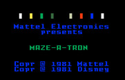 TRON: Maze-A-Tron for Intellivision - Title screen.