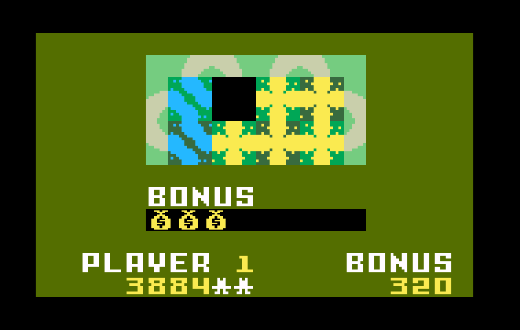 Happy Trails Intellivision Screenshot: Level complete!