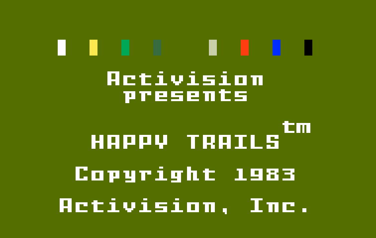 Happy Trails Intellivision Screenshot: Title screen.
