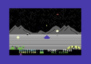 Lunar Outpost for Commodore 64 - Attacking an opponent in the distance...