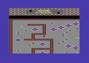 Lunar Outpost for Commodore 64 - Game start; inbound attackers!