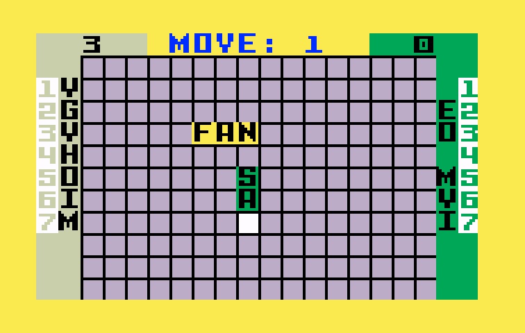 Electric Company Word Fun, The Intellivision Screenshot: Creating some words...