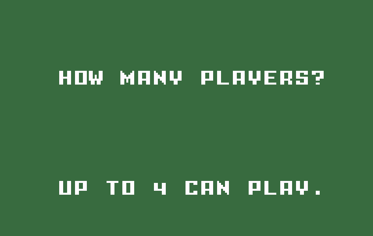 PGA Golf Intellivision Screenshot: How many players?