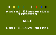 PGA Golf for Intellivision - Title screen.