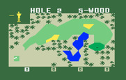 PGA Golf for Intellivision - Teeing off on hole 2.