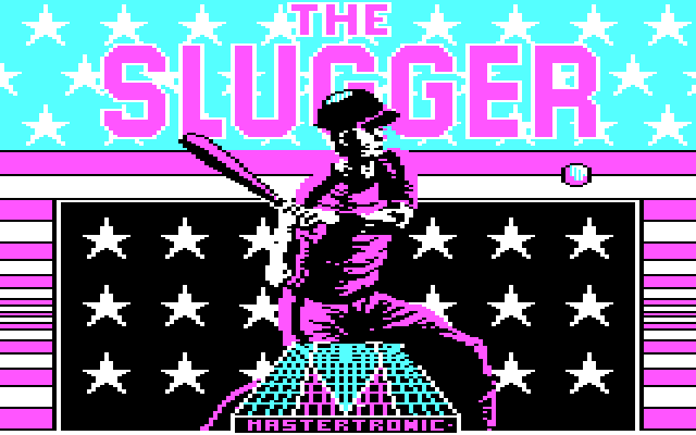 Slugger, The IBM PC/Compatibles Screenshot: Title screen.