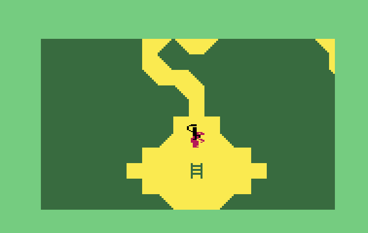 Advanced Dungeons & Dragons Cartridge Intellivision Screenshot: There's a ladder, but a monster almost caught me!