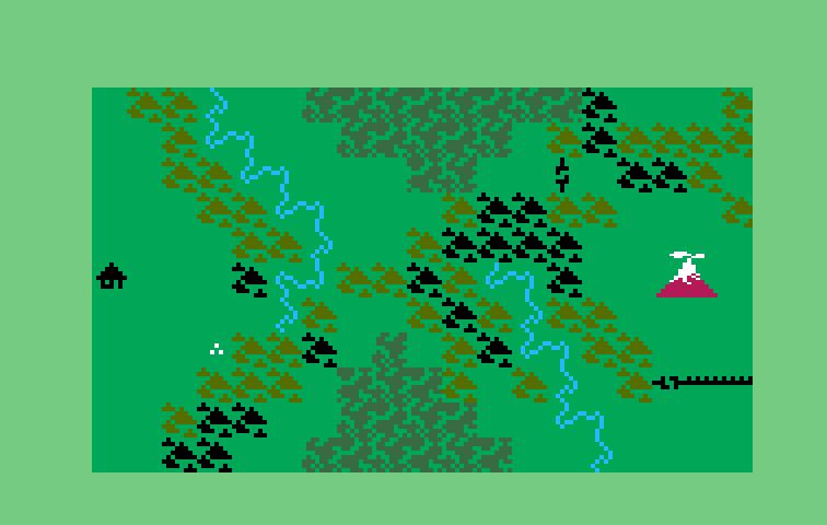 Advanced Dungeons & Dragons Cartridge Intellivision Screenshot: Exploring the map...