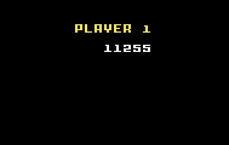Loco-Motion Intellivision Screenshot: I crashed! Now here's my current score...