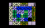 Loco-Motion for Intellivision - The track flashes yellow to show where your train will currently go.