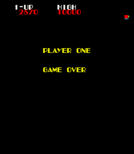 Loco-Motion Arcade Screenshot: Game over.