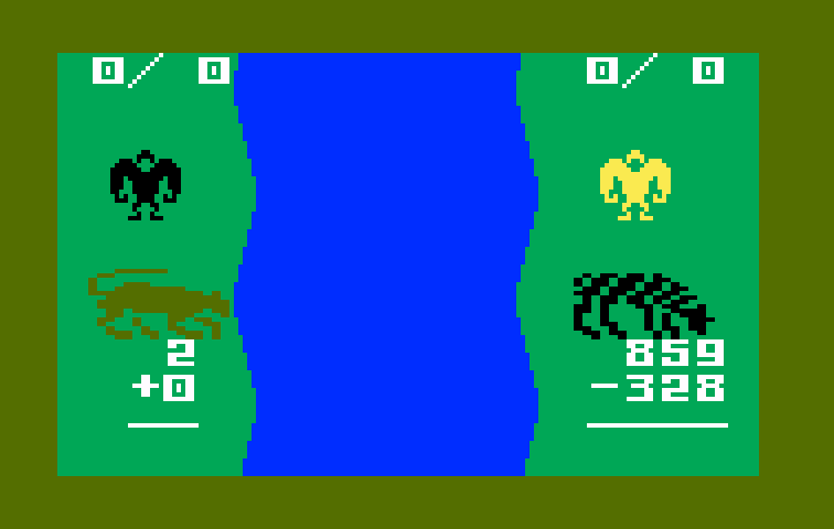 Electric Company Math Fun, The Intellivision Screenshot: Game start; here's the first problem to solve.