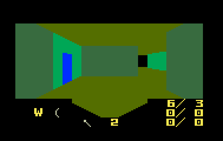 Advanced Dungeons & Dragons: Treasure of Tarmin Cartridge Intellivision Screenshot: On the second floor now...
