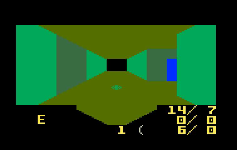 Advanced Dungeons & Dragons: Treasure of Tarmin Cartridge Intellivision Screenshot: Exploring the first dungeon...