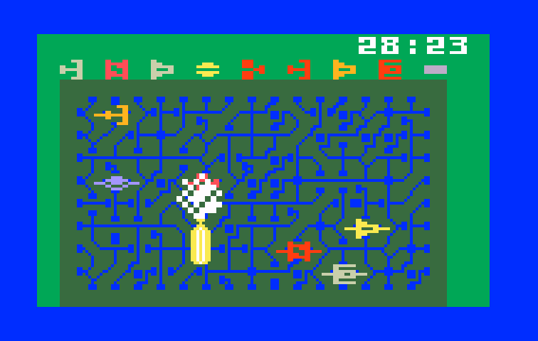 Bomb Squad Intellivision Screenshot: If there's a fire, use the fire extinguisher!