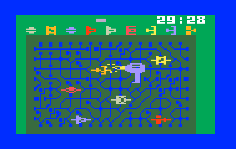 Bomb Squad Intellivision Screenshot: The soldering iron can help perform repairs.