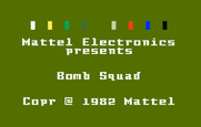 Bomb Squad for Intellivision - Title screen.
