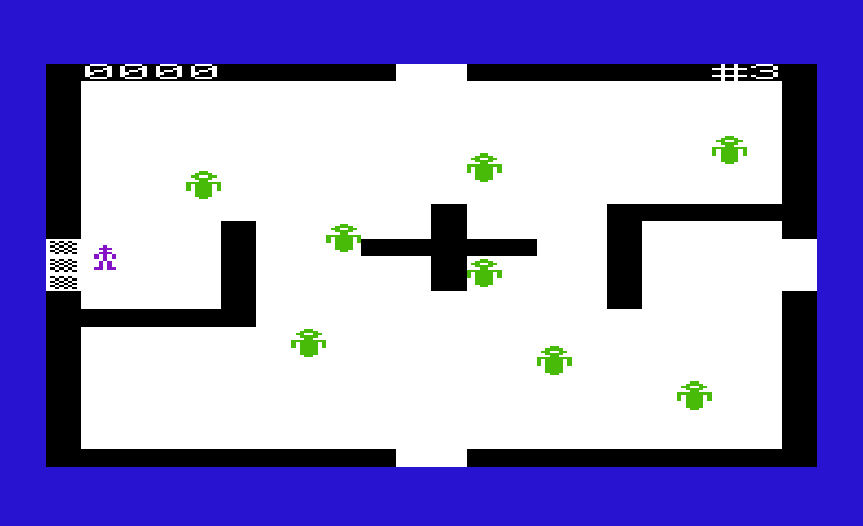 Amok Commodore VIC-20 Screenshot: Game start.