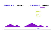 Kosmic Kamikaze for Commodore VIC-20 - One alien destroyed, several to go...