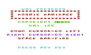 Kosmic Kamikaze for Commodore VIC-20 - Title screen.