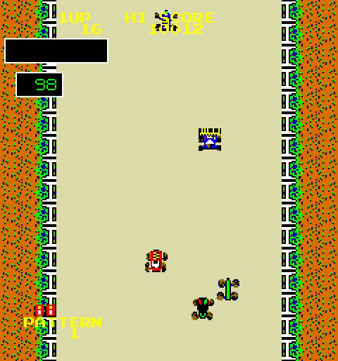 Bump 'N' Jump Arcade Screenshot: Game start.