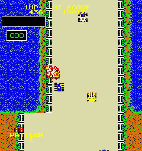 Bump 'N' Jump Arcade Screenshot: I crashed into a wall...