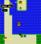 Bump 'N' Jump for Arcade - Jumping over water...