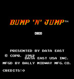 Bump 'N' Jump for Arcade - Title screen (North American version).
