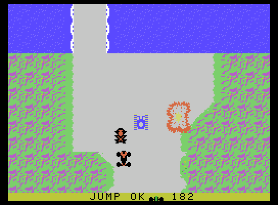 Bump 'N' Jump ColecoVision Screenshot: Another crash...