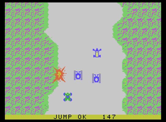 Bump 'N' Jump ColecoVision Screenshot: Crash! I was bumped into the wall...